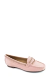 Driver Club Usa Maple Ave Penny Loafer In Baby Pink Tumbled