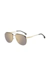 Hugo Boss Double-bridge Sunglasses With Fork Temples Men's Eyewear In Assorted-pre-pack
