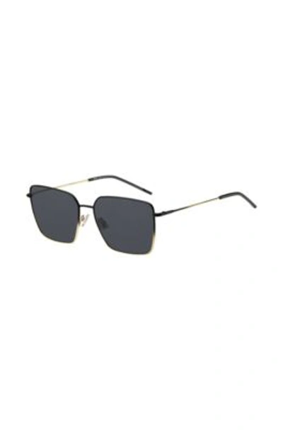 Hugo Boss Tubular-temple Sunglasses With Black-gold Gradients Women's Eyewear In Multi