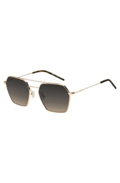 Hugo Boss Steel Sunglasses With Double Bridge Women's Eyewear In Assorted-pre-pack