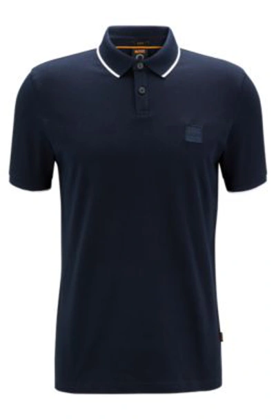 Hugo Boss Boss Slim Fit Piqué Polo Shirt With Tipped