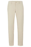 Hugo Boss Slim-fit Chinos In Easy-iron Four-way Stretch Fabric In Beige