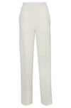 Hugo Boss Relaxed-fit High-waisted Trousers With Wide Leg In White