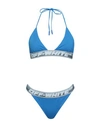 Off-white Woman Bikini Bright Blue Size 6 Polyester, Elastane