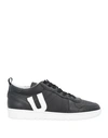 Ungaro Man Sneakers Black Size 11 Soft Leather In Black