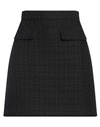 Msgm Woman Mini Skirt Black Size 10 Cotton, Polyamide