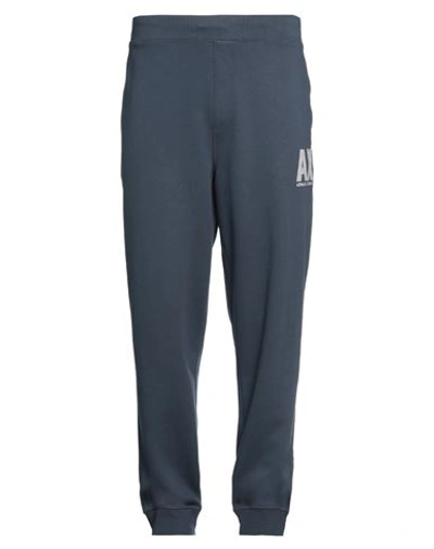 Armani Exchange Man Pants Navy Size Xs Polyester, Cotton, Elastane In Navy Blue