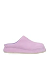 JACQUEMUS JACQUEMUS MAN MULES & CLOGS LILAC SIZE 7 SOFT LEATHER