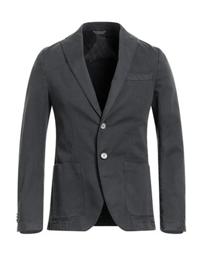 Manuel Ritz Man Suit Jacket Midnight Blue Size 46 Cotton, Elastane In Blue