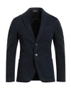 Manuel Ritz Man Suit Jacket Midnight Blue Size 36 Cotton, Elastane In Blue