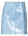 M Missoni Woman Mini Skirt Light Blue Size 4 Cotton, Elastane