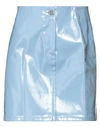 M Missoni Woman Mini Skirt Light Blue Size 4 Cotton, Elastane In Blue