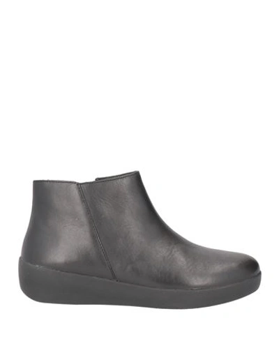 Fitflop Woman Ankle Boots Black Size 6.5 Soft Leather