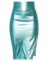 Elisabetta Franchi Woman Midi Skirt Azure Size 10 Viscose In Blue