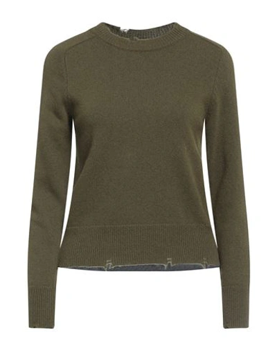 Jucca Woman Sweater Military Green Size M Virgin Wool