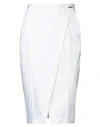 Elisabetta Franchi Woman Midi Skirt White Size 4 Polyester, Elastane