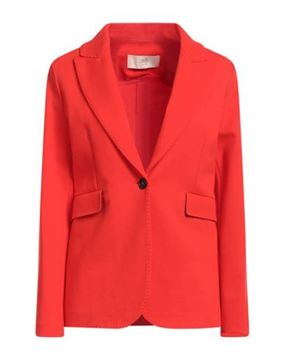 Jucca Woman Blazer Red Size 6 Viscose, Polyamide, Elastane