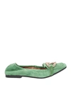 Carmens Woman Loafers Green Size 11 Soft Leather