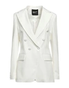 Giulia N Woman Suit Jacket White Size S Polyester, Elastane