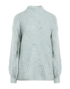 Agnona Woman Turtleneck Sky Blue Size S Cashmere, Silk