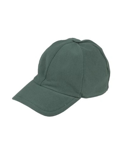 Fedeli Man Hat Emerald Green Size L Cotton In Green