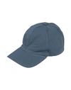 Fedeli Man Hat Slate Blue Size M Cotton