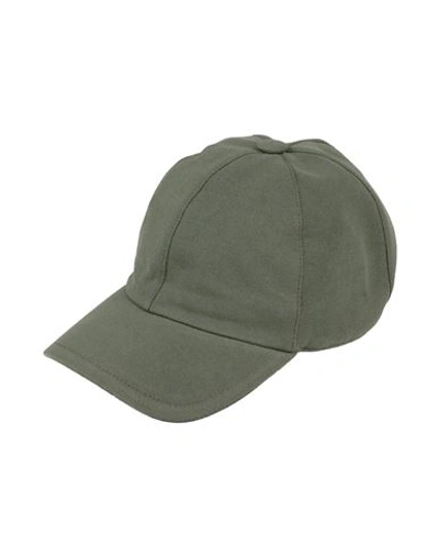 Fedeli Man Hat Military Green Size M Cotton In Green