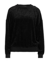 Emma & Gaia Woman Sweatshirt Black Size 4 Viscose
