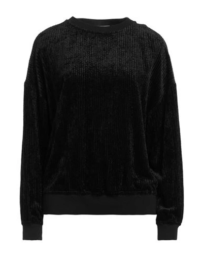 Emma & Gaia Woman Sweatshirt Black Size 4 Viscose