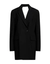 Msgm Woman Short Dress Black Size 10 Virgin Wool, Elastane In Black