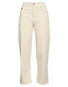 Pont Denim Woman Denim Pants Beige Size 24 Cotton In Beige