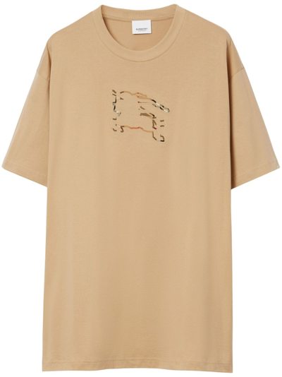 BURBERRY EQUESTRIAN KNIGHT-MOTIF COTTON T-SHIRT