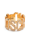 MOSCHINO RHINESTONE-EMBELLISHED RING