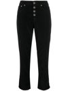 DONDUP KOONS BUTTON-FLY CROPPED TROUSERS