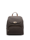 MICHAEL MICHAEL KORS MONOGRAM-PATTERN LOGO-BUCKLE BACKPACK