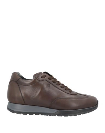 Hogan Man Sneakers Dark Brown Size 11 Soft Leather