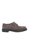 Baldinini Man Lace-up Shoes Dove Grey Size 13 Soft Leather In Grey