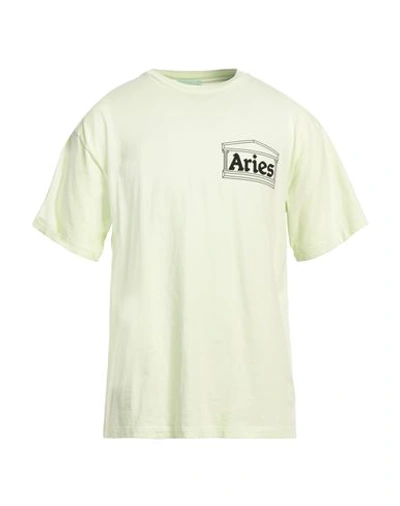 Aries Man T-shirt Light Green Size M Cotton