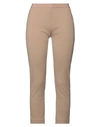 Liviana Conti Woman Leggings Sand Size 4 Viscose, Polyamide, Elastane In Beige