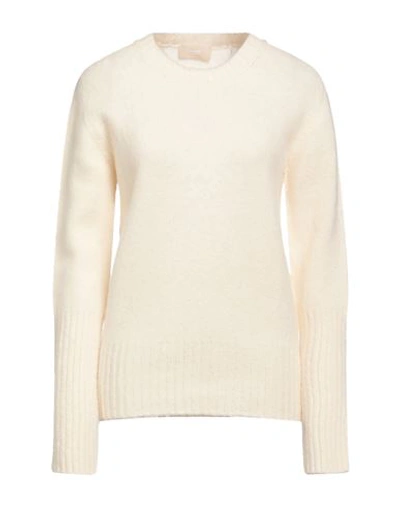 Drumohr Woman Sweater Ivory Size Xl Lambswool In White