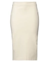 Jucca Woman Midi Skirt Ivory Size 10 Viscose, Polyamide, Elastane In White