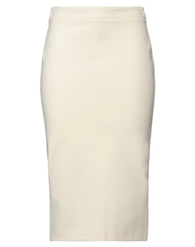 Jucca Woman Midi Skirt Ivory Size 10 Viscose, Polyamide, Elastane In White