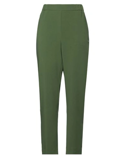 Ottod'ame Woman Pants Military Green Size 8 Polyester, Viscose, Elastane