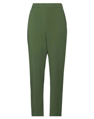 Ottod'ame Woman Pants Military Green Size 6 Polyester, Viscose, Elastane In Green