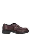 Moma Woman Loafers Burgundy Size 8 Soft Leather In Red