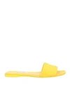 Max Mara Woman Sandals Yellow Size 7 Soft Leather