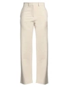 Hopper Woman Pants Beige Size 8 Viscose, Nylon, Elastane