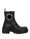 Dior Woman Ankle Boots Black Size 10.5 Calfskin, Rubber In Black