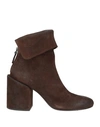 Marsèll Woman Ankle Boots Dark Brown Size 10.5 Calfskin In Brown