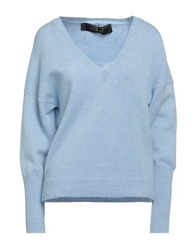 Federica Tosi Woman Sweater Light Blue Size 2 Virgin Wool, Cashmere In Blue